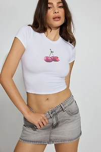 Cropped Crewneck T-Shirt
