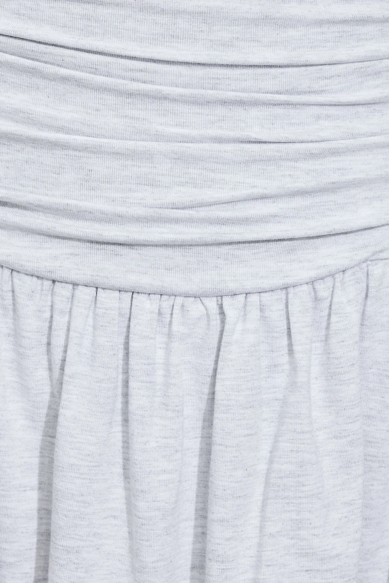 Flirty Hem Tube Romper Dress