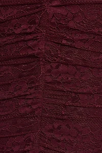 Scarlet Lace Plunge Mini Dress