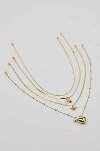 Set of 4 Angel and Cherry Pendant Necklaces