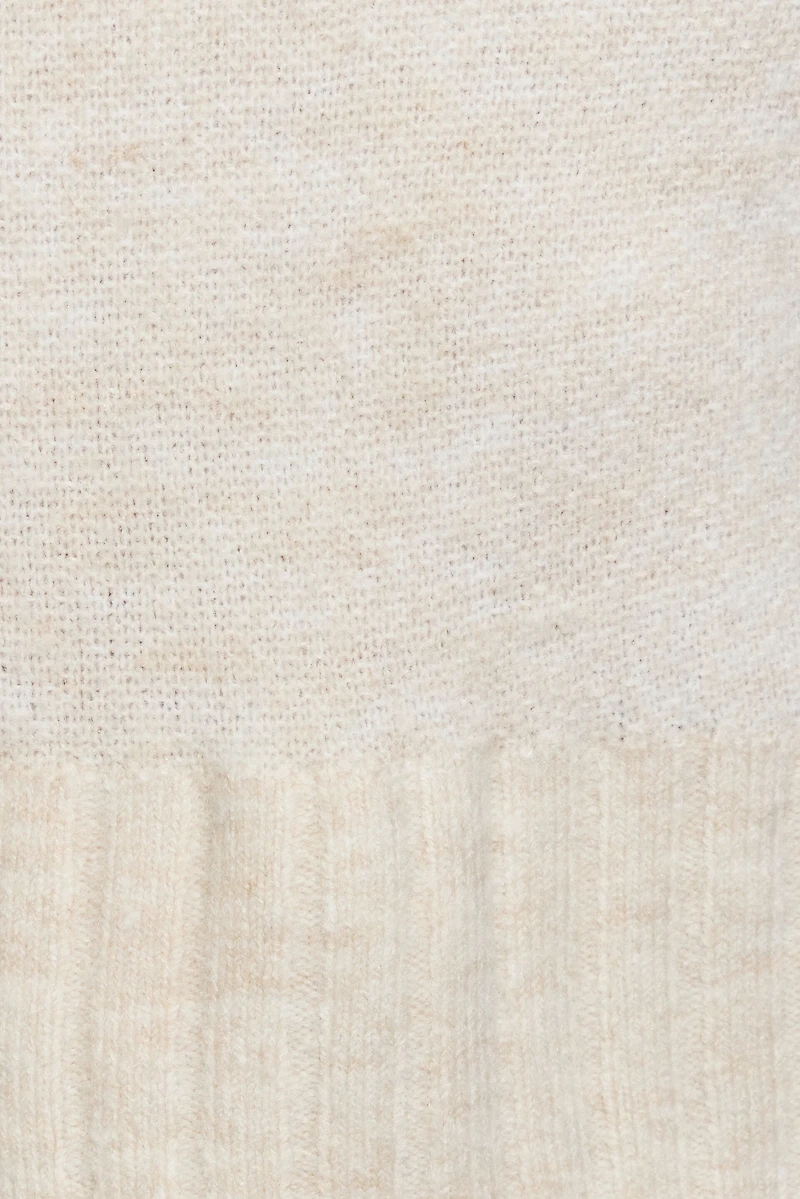 Chandail spongieux à col rond et manches longues