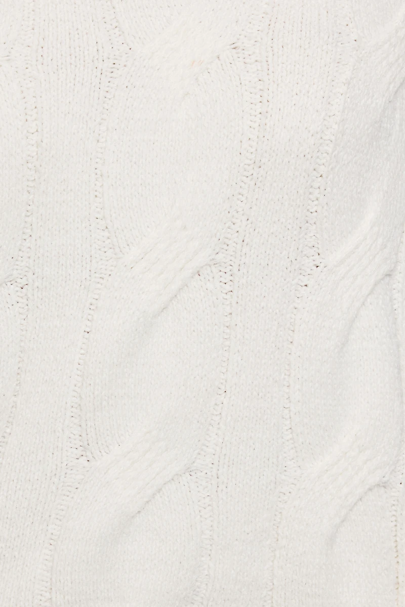 Chandail en chenille à épaule dénudée