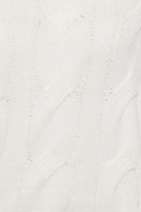 Chandail en chenille à épaule dénudée