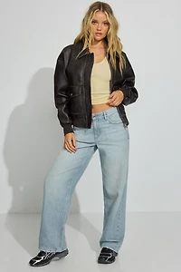 Vintage Faux Leather Jacket