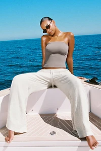 Millie Linen Pull-On Pants