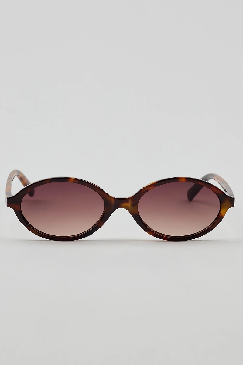 Lunettes de soleil ovales minces