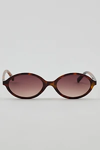 Lunettes de soleil ovales minces