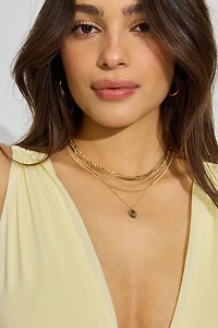Set of 5 Clean Diamond Cut Oval Necklaces