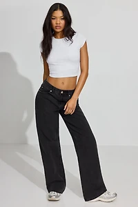 Open Back Cap Sleeve T Shirt