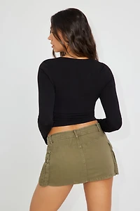 Portia Square Neck Long Sleeve Top