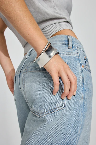 Ensemble de 3 bracelets rigides convexes et ondulés