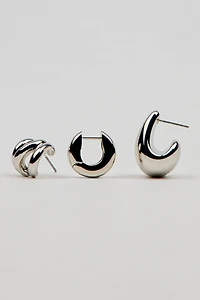 3 Pack Abstract Earrings
