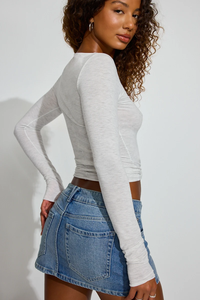 Cozy Boat Neck Long Sleeve Top