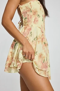 Kenzie Smocked Tiered Romper Dress