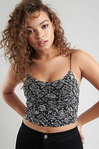 Cami bungee ruchée en maille