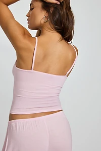 Sheer Ribbed Cami Top
