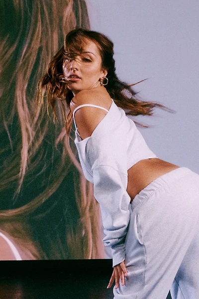 SoftTerry Rib Off Shoulder Sweater