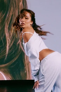SoftTerry Rib Off Shoulder Sweater