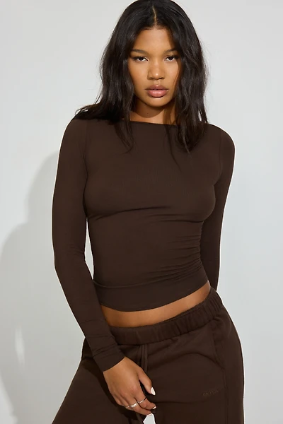 Estelle Long Sleeve Boatneck Top