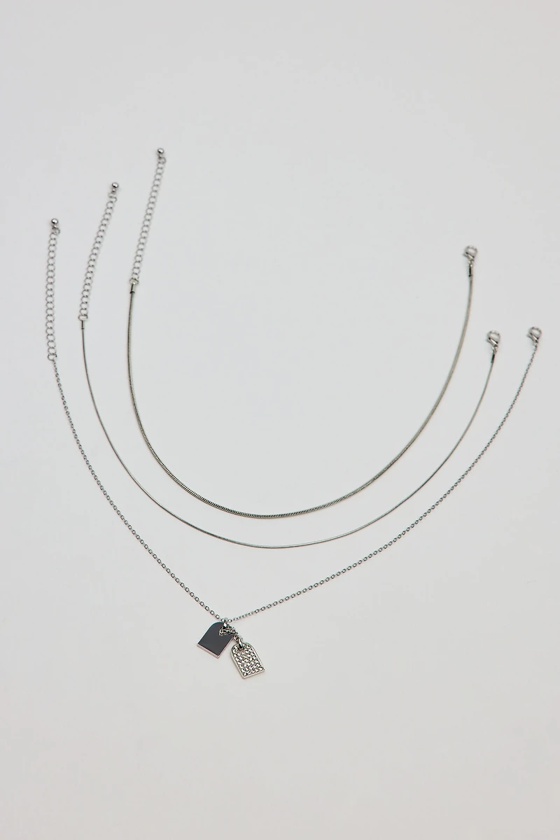 Set of 3 Dog Tags Necklaces