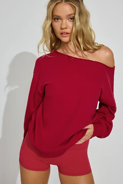 SoftTerry Off Shoulder Sweatshirt