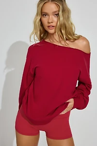 SoftTerry Off Shoulder Sweatshirt