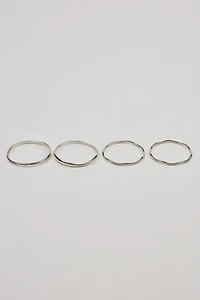 Set of 4 Wavy Bangles