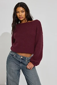 Oversized Boat Neck Sweater