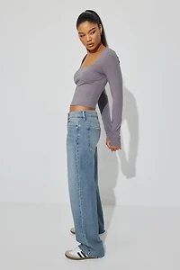 Portia Square Neck Long Sleeve Top