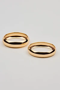 2 Pack Wide Rounded Bangles