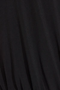 Deep Plunge Pleated Bodysuit