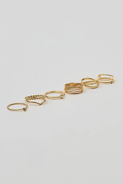 Set of 6 Super Delicate Rings