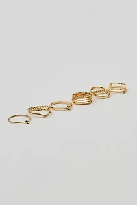 Set of 6 Super Delicate Rings