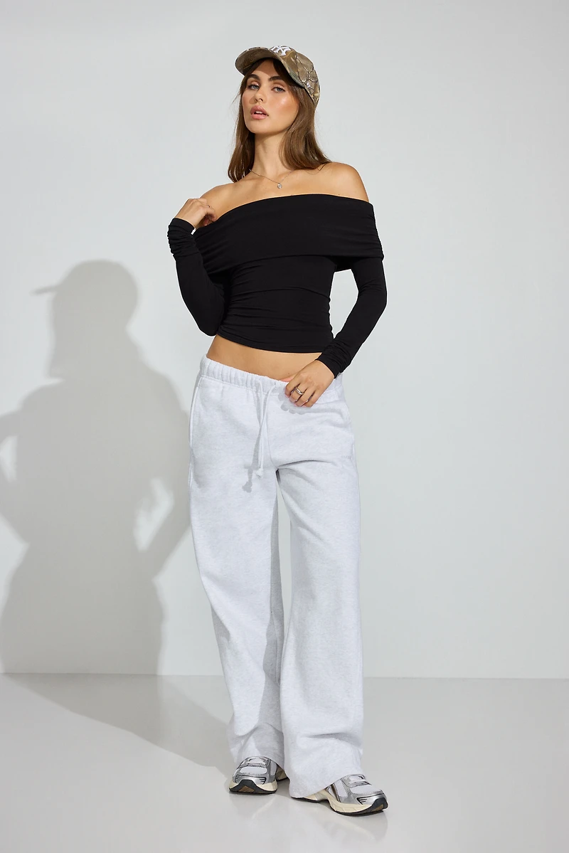Sexy Cozy Off Shoulder Long Sleeve Top