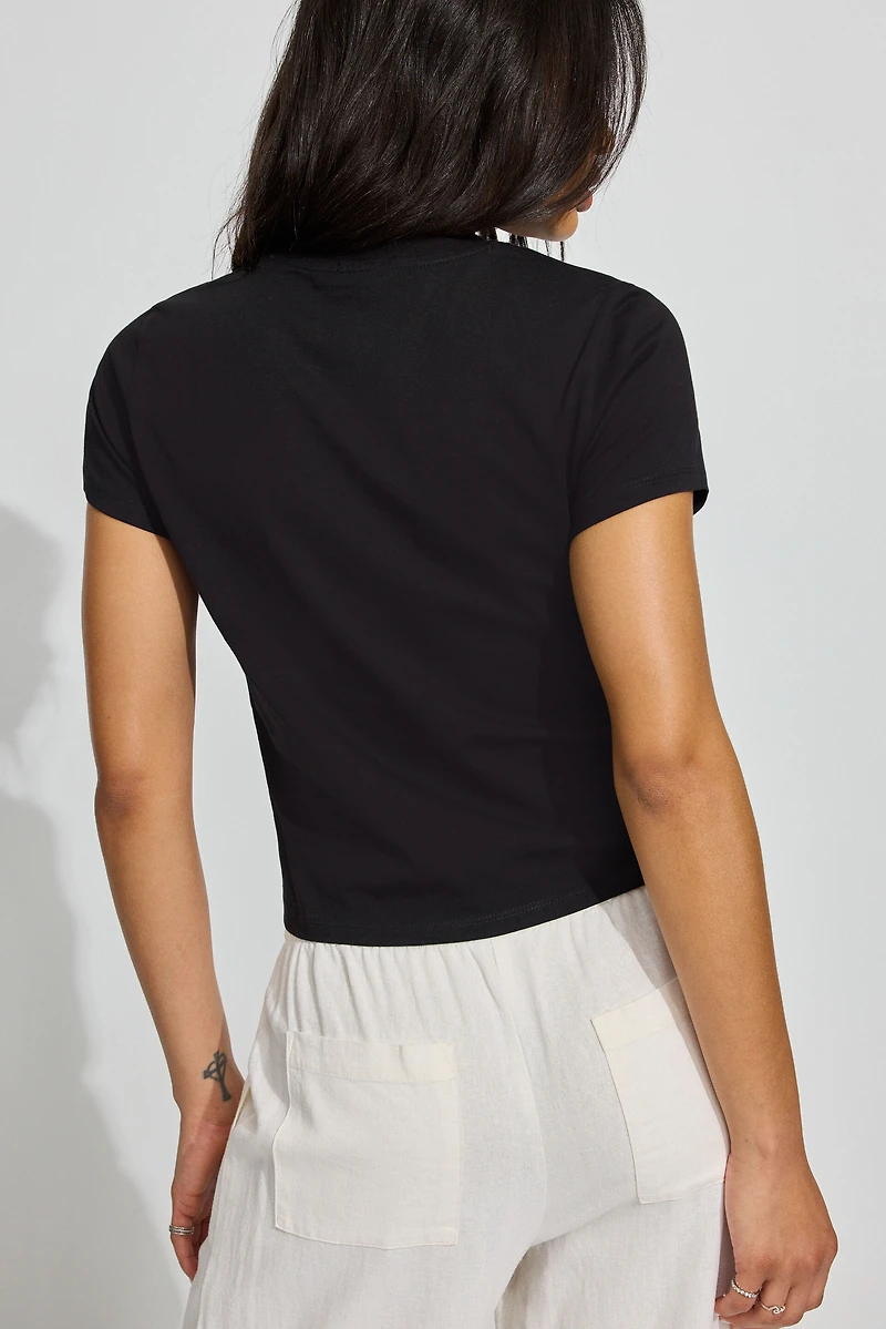 T-shirt à col rond années 90