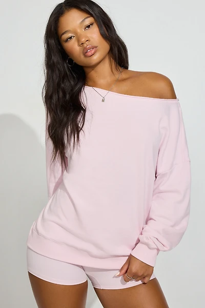 Sweatshirt SoftTerry à épaules dégagées