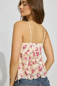 Lace Flyaway Cami Top