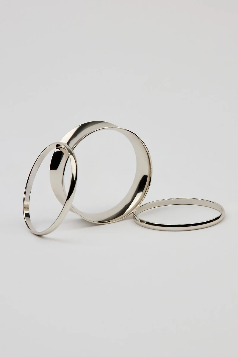 Set of 3 Convex & Wave Bangles