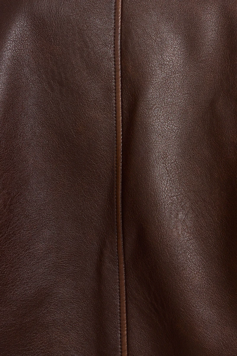 Blouson utilitaire ample en faux cuir