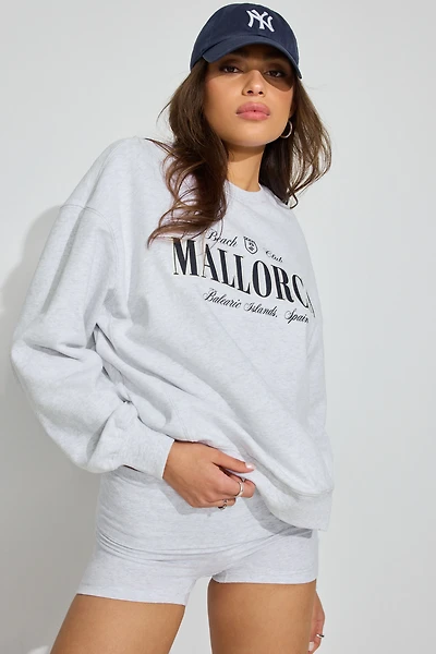 Sweatshirt ample à col rond en SoftTerry