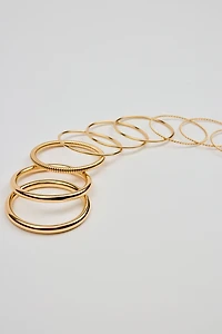 Set of 9 Twisted Bangles