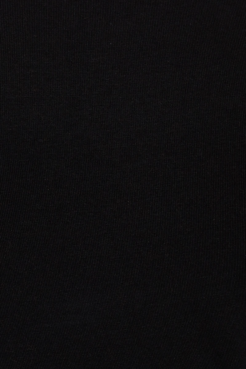 Crewneck Open Back Short Sleeve Top