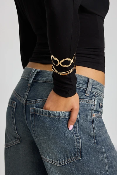Set of 2 Textured Cuffs