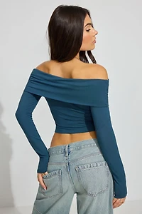 Haut asymétrique à manches longues