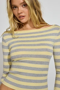 Fitted Boatneck Sweater