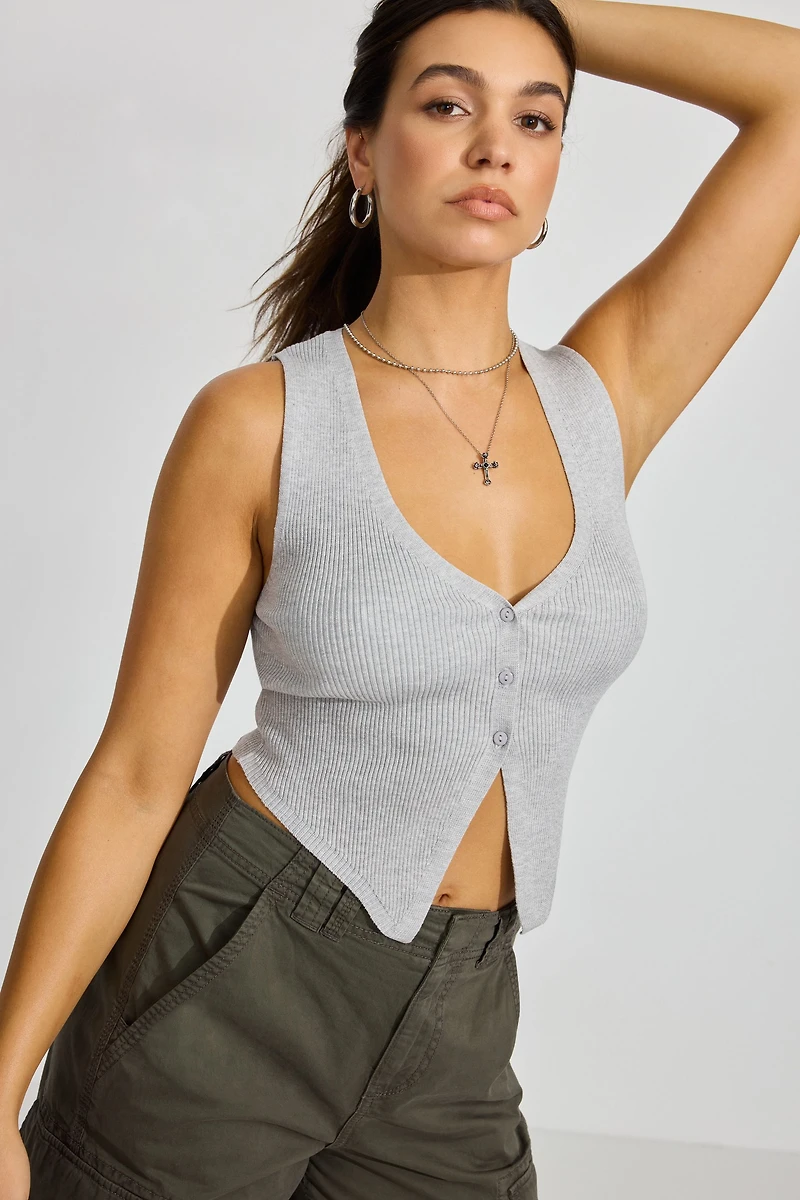 Bare V Neck Vest
