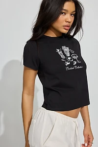 T-shirt à col rond années 90