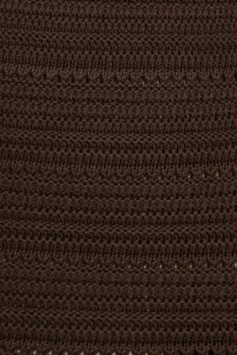 Crochet Halter Mini Dress