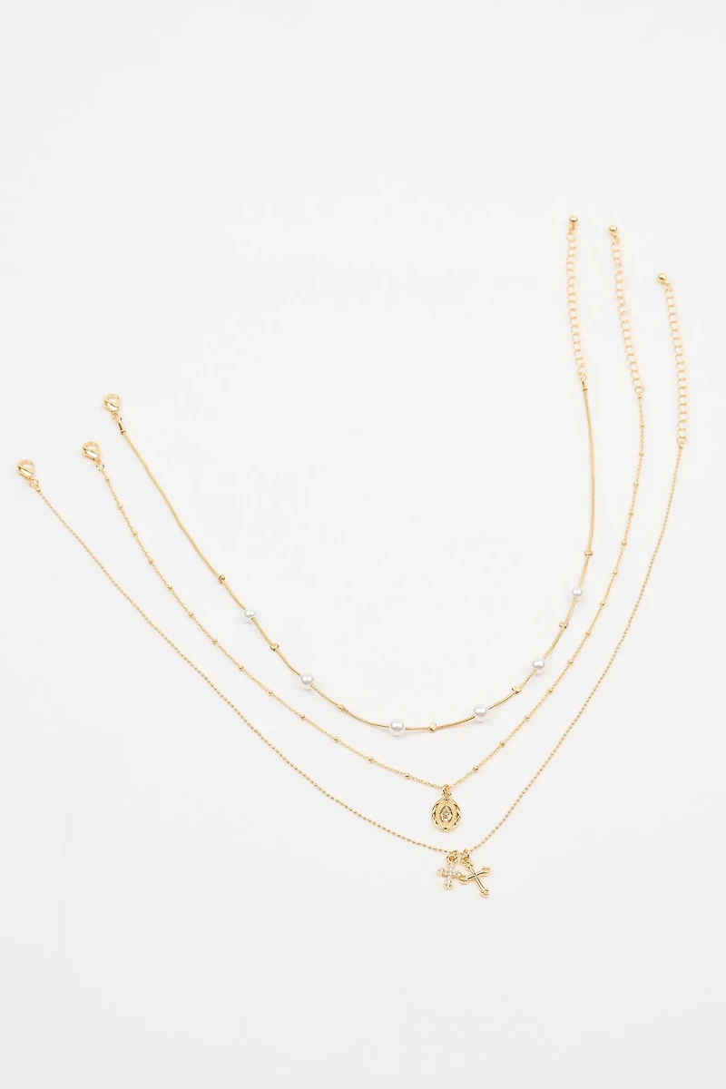 Set of 3 Pearl, Cross