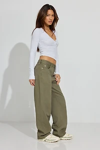 Pantalon ample à taille basse